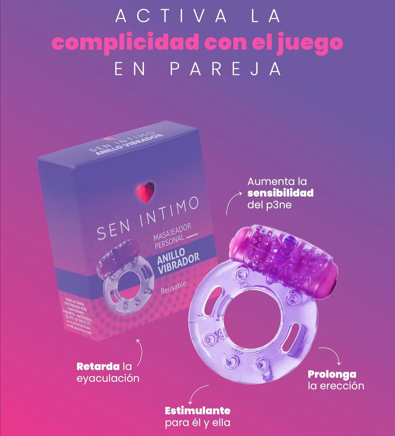 Anillo Vibrador Sen Íntimo