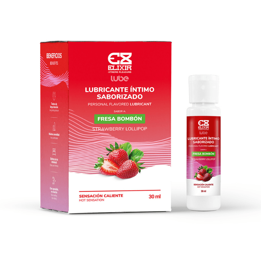 Lubricante intimo saborizado fresa bombon 30 ml elixir