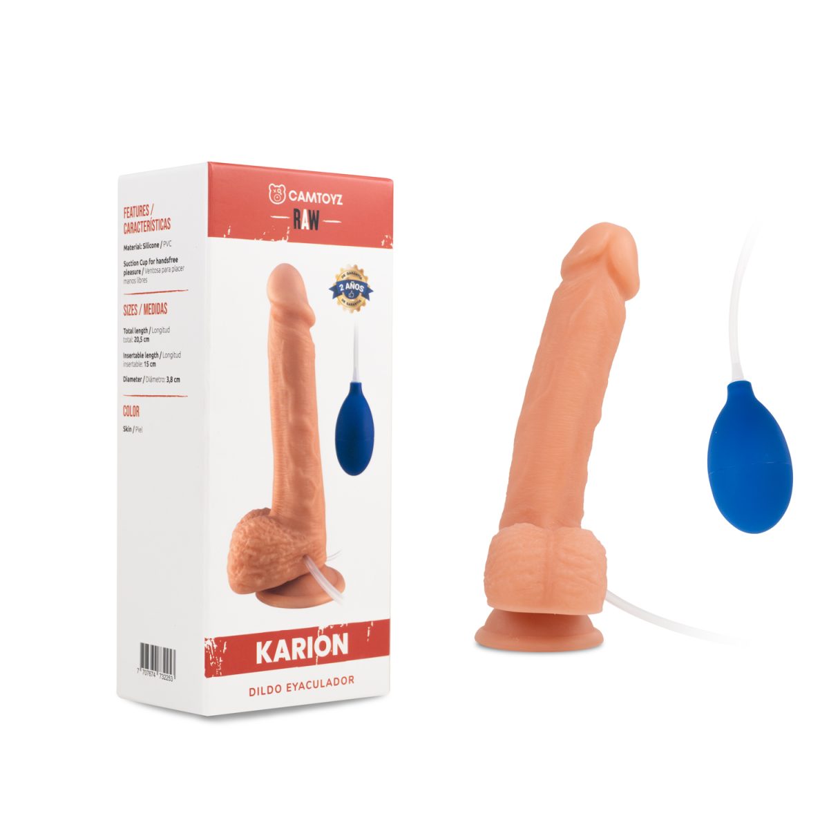 Dildo Realista Eyaculador Karion 21.5 cm Camtoyz